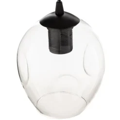 Hanglamp Starla rond 4-lamps grafiet/amber/helder