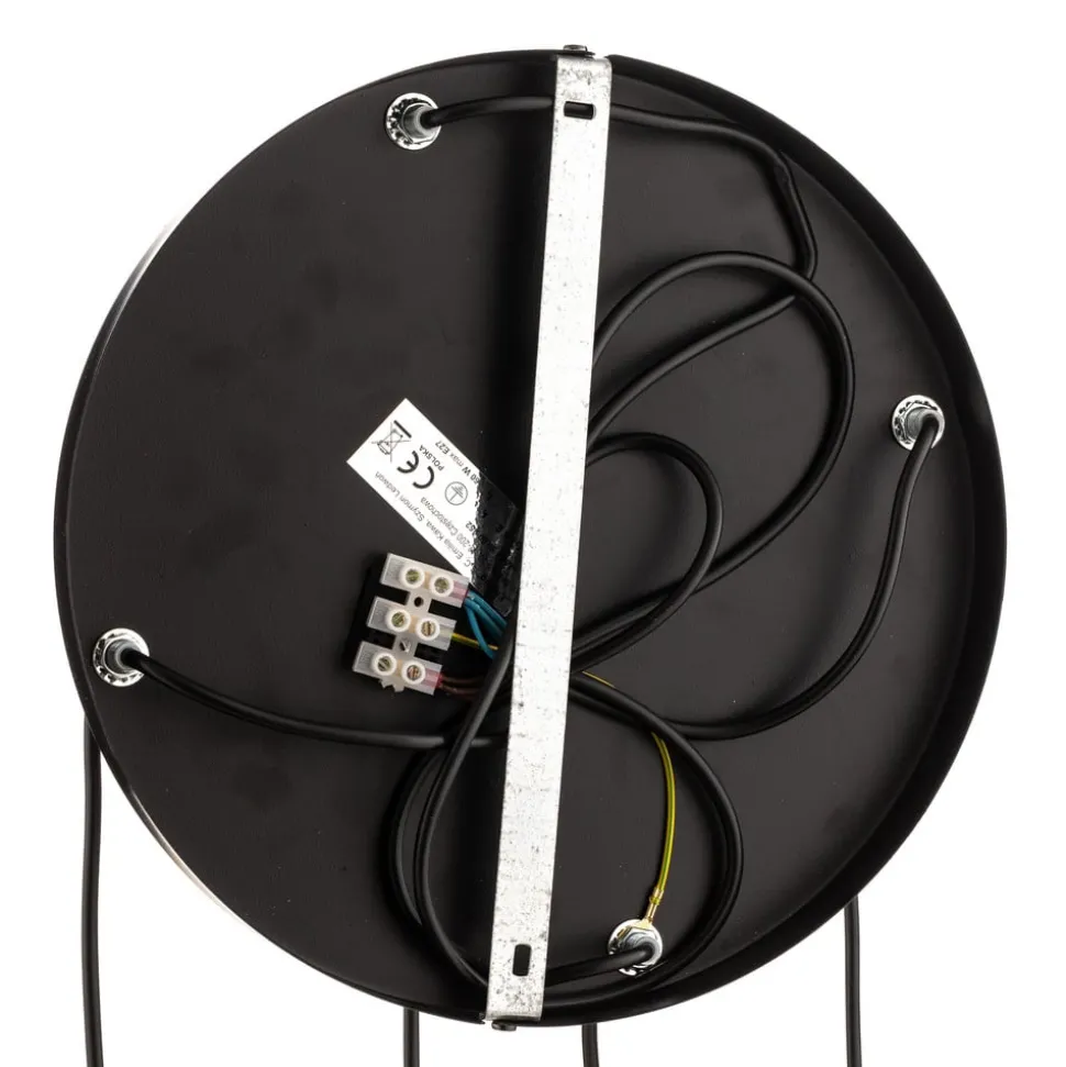 Hanglamp Starla rond 4-lamps grafiet/amber/helder