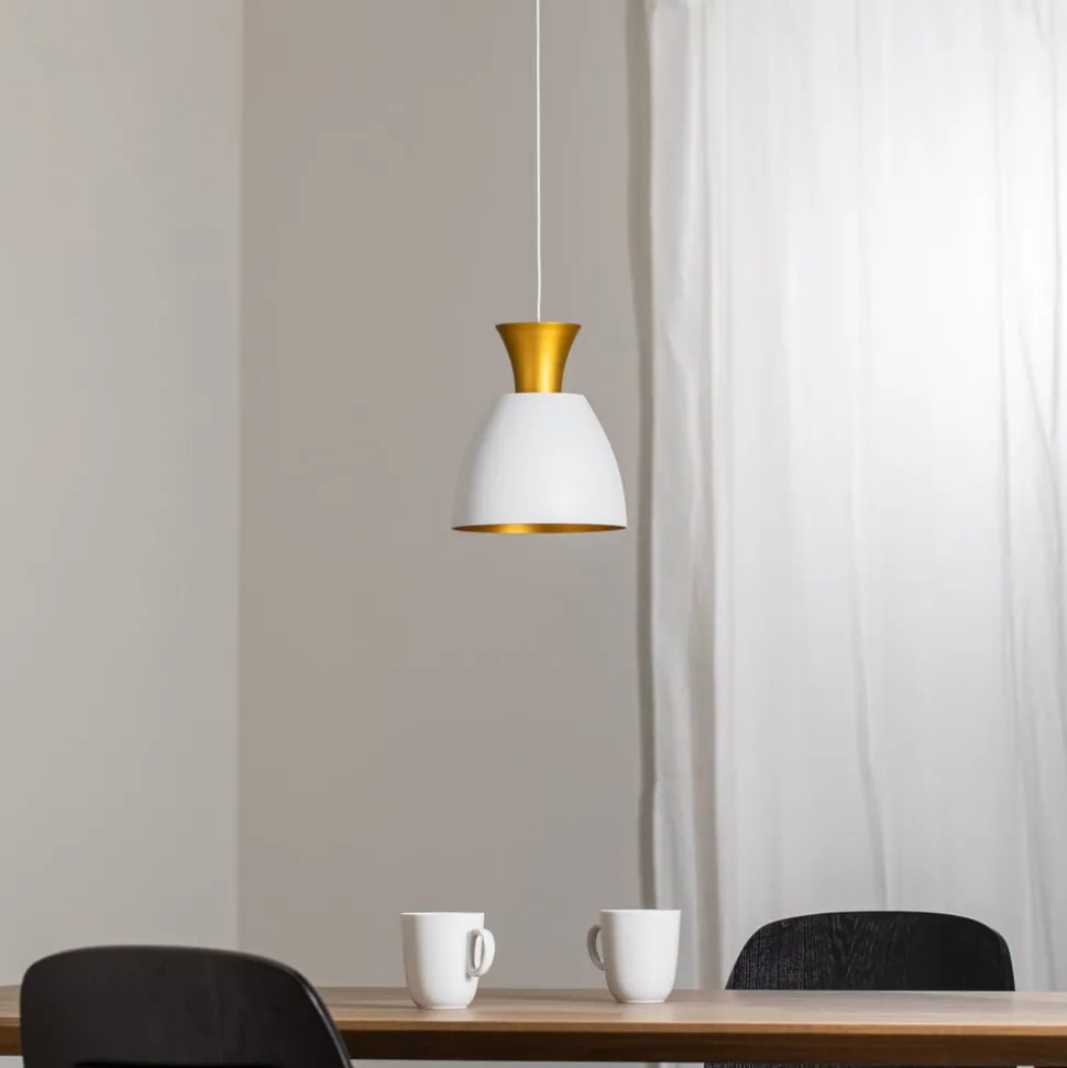 Hanglamp Studio Line 51277, wit/messing, Ø 20 cm