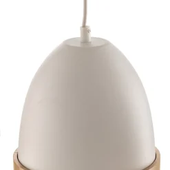 Hanglamp Studio met houtdecor 3-lamps wit