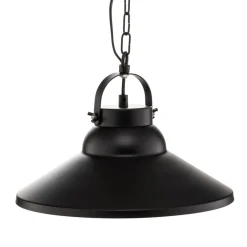 Hanglamp Taft met kap in zwart en goud