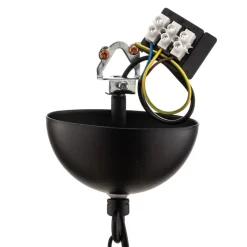 Hanglamp Taft met kap in zwart en goud