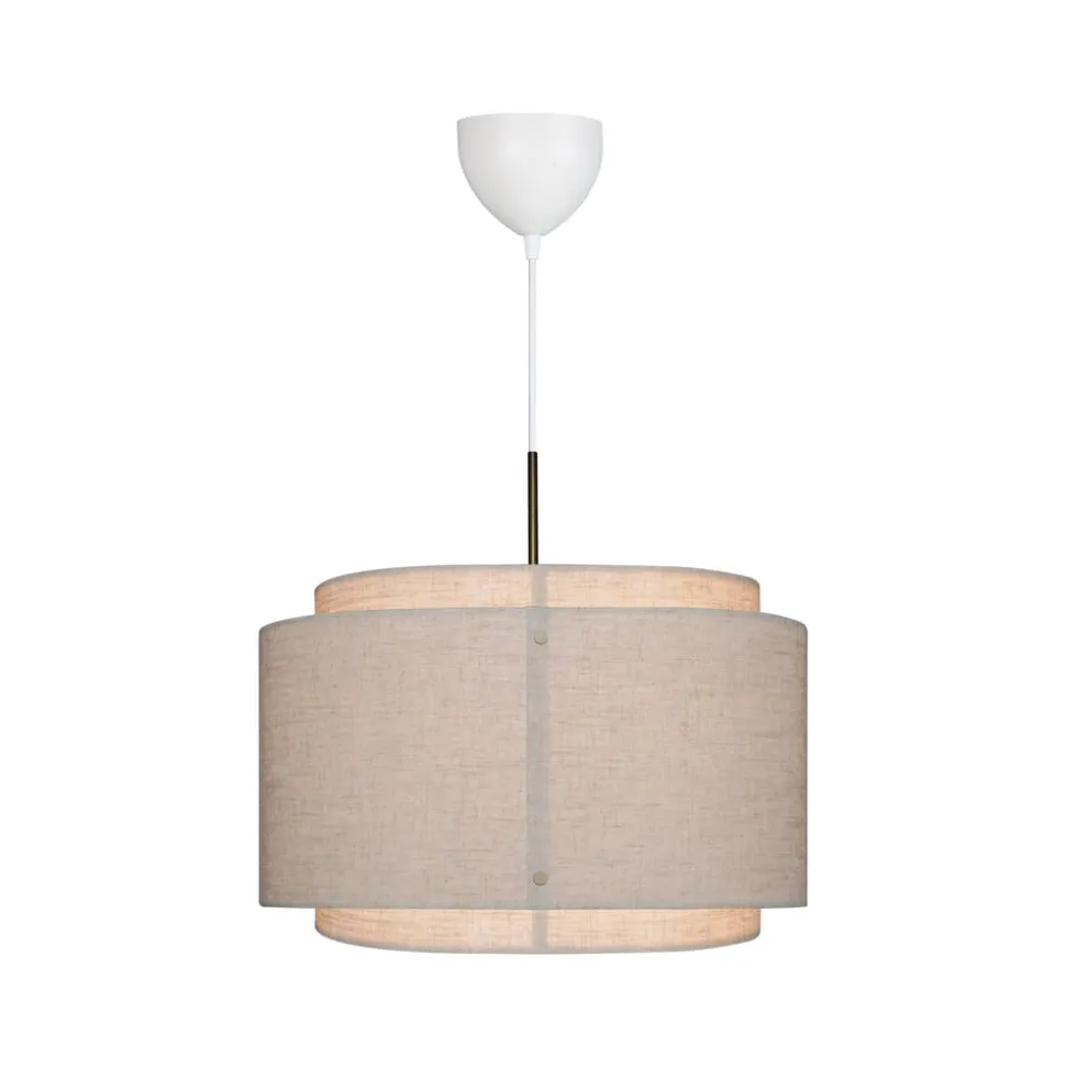 Hanglamp Takai met dubbellaags stoffen kap