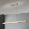 Hanglamp Tara, goudkleurig, lengte 120 cm, aluminium/staal