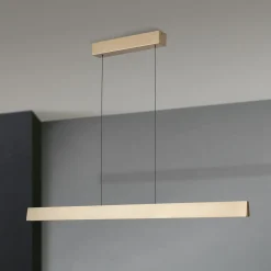 Hanglamp Tara, goudkleurig, lengte 120 cm, aluminium/staal