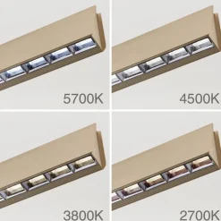 Hanglamp Tara, goudkleurig, lengte 120 cm, aluminium/staal