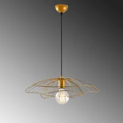 Hanglamp Tel 6502, goudkleurig, metaal, Ø 50 cm