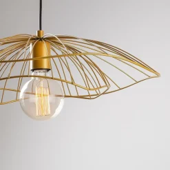 Hanglamp Tel 6502, goudkleurig, metaal, Ø 50 cm