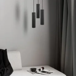 Hanglamp Tilo, 3-lamps, zwart