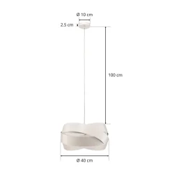 Hanglamp Tornado Ø 40 cm wit