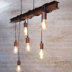 Hanglamp Townshend 4 in donkerbruin