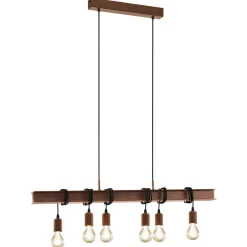 Hanglamp Townshend 4 in donkerbruin