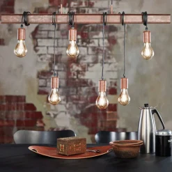 Hanglamp Townshend 4 in donkerbruin