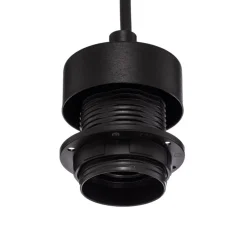 Hanglamp Trio, jute kap, petrol/natuurbruin/oranje Ø 50cm