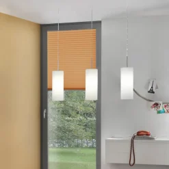 Hanglamp Troy, mat nikkel/gesatineerd, 3-lamps