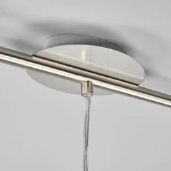 Hanglamp Troy, mat nikkel/gesatineerd, 3-lamps