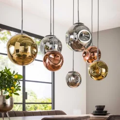 Hanglamp Valerya, glasbollen, 7-lamps