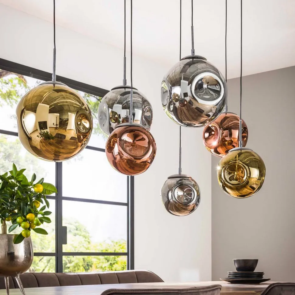 Hanglamp Valerya, glasbollen, 7-lamps