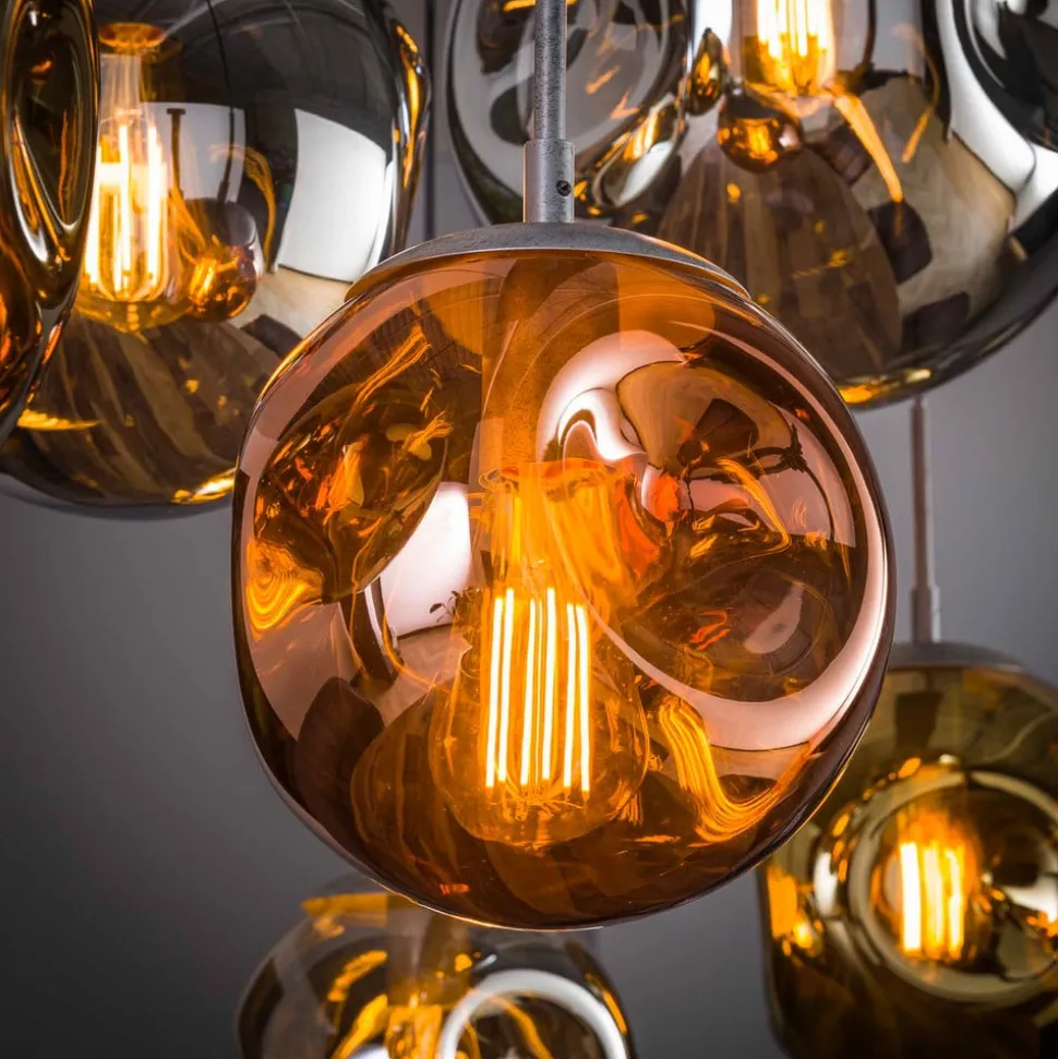 Hanglamp Valerya, glasbollen, 7-lamps