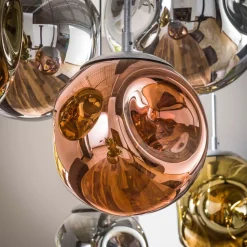 Hanglamp Valerya, glasbollen, 7-lamps