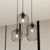 Hanglamp Vander, 3-lamps, Ø 30 cm, zwart, metaal, E27