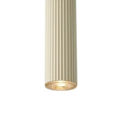 Hanglamp Vico, metalen kap, 1-lamp, beige