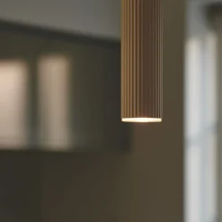 Hanglamp Vico, metalen kap, 1-lamp, beige