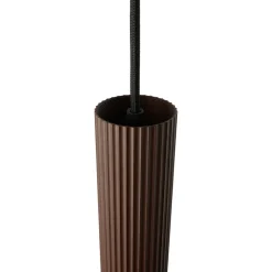 Hanglamp Vico, metalen kap, 1-lamp, bruin metallic