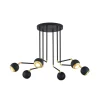 Hanglamp Vilar, zwart, metaal, 6-lamps, GU10