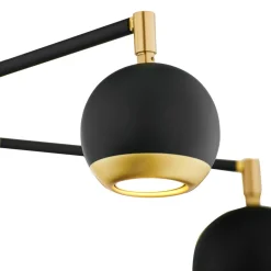 Hanglamp Vilar, zwart, metaal, 6-lamps, GU10