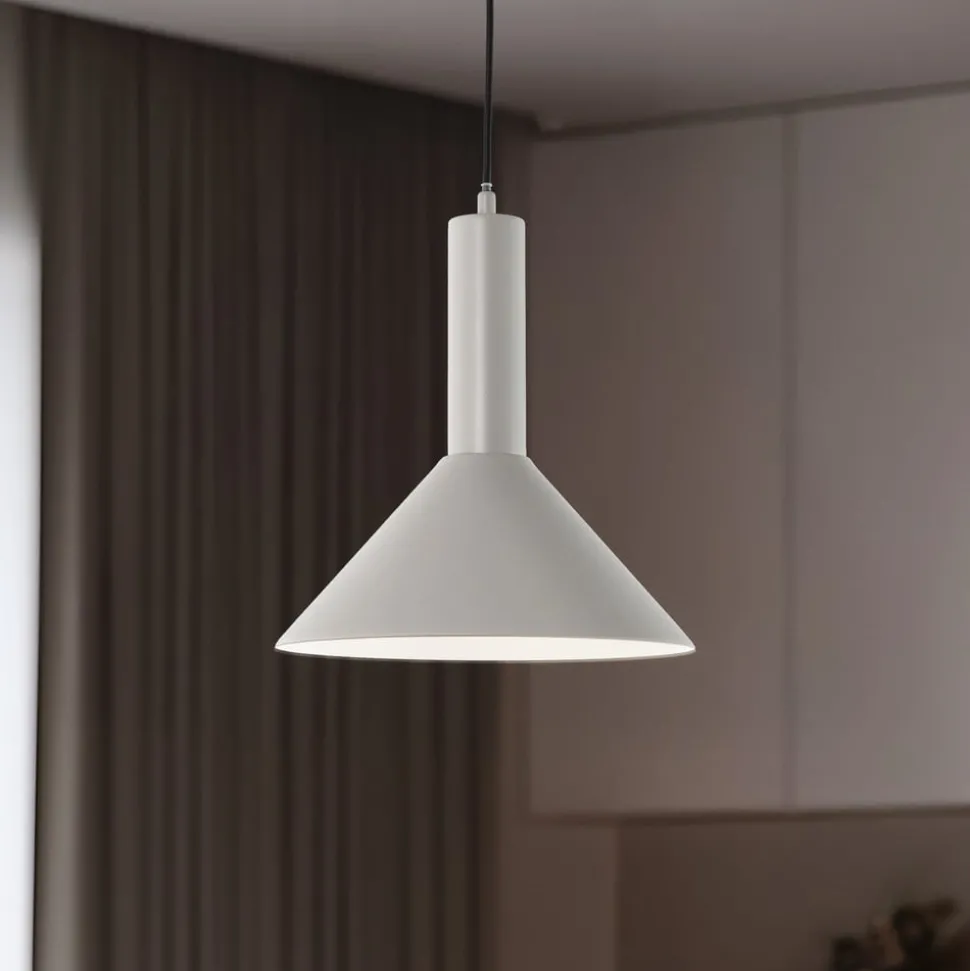 Hanglamp Vitrum cone, taupe, metaal, Ø 26 cm, E27