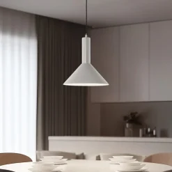 Hanglamp Vitrum cone, taupe, metaal, Ø 26 cm, E27