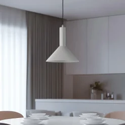 Hanglamp Vitrum cone, taupe, metaal, Ø 26 cm, E27