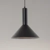 Hanglamp Vitrum cone, zwart, metaal, Ø 26 cm, E27