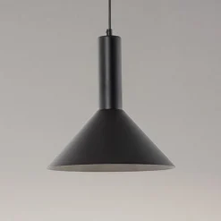 Hanglamp Vitrum cone, zwart, metaal, Ø 26 cm, E27