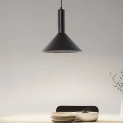 Hanglamp Vitrum cone, zwart, metaal, Ø 26 cm, E27