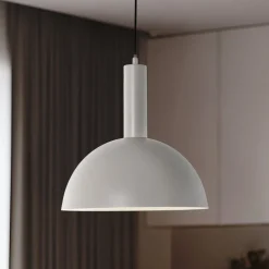Hanglamp Vitrum cupola M, taupe, metaal, Ø 30 cm, E27