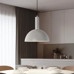 Hanglamp Vitrum cupola M, taupe, metaal, Ø 30 cm, E27