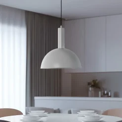 Hanglamp Vitrum cupola M, taupe, metaal, Ø 30 cm, E27