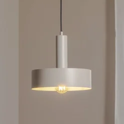 Hanglamp Vitrum round, taupe, cilindrisch, Ø 27 cm