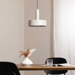 Hanglamp Vitrum round, taupe, cilindrisch, Ø 27 cm