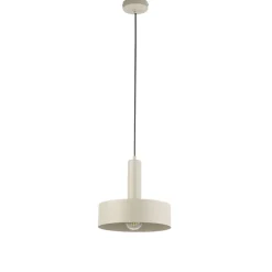 Hanglamp Vitrum round, taupe, cilindrisch, Ø 27 cm