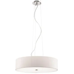 Hanglamp Viviane met textiel kap, wit