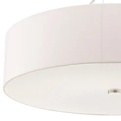 Hanglamp Viviane met textiel kap, wit