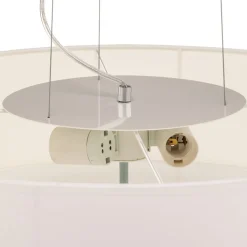 Hanglamp Viviane met textiel kap, wit