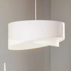Hanglamp Vivien in wit velours
