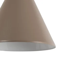 Hanglamp vorm, beige, metaal, Ø 24 cm, kegel, E27
