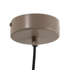 Hanglamp vorm, beige, metaal, Ø 24 cm, kegel, E27