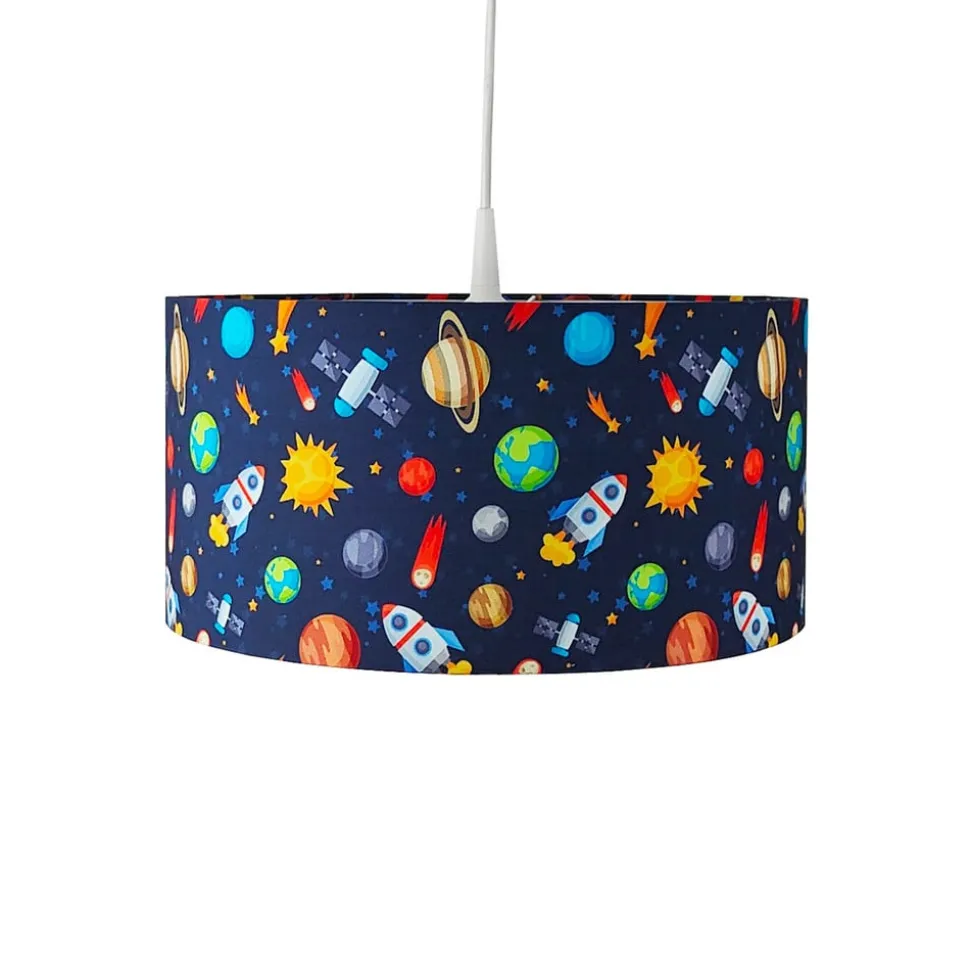 Hanglamp Weltall met stoffen kap