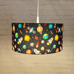 Hanglamp Weltall met stoffen kap